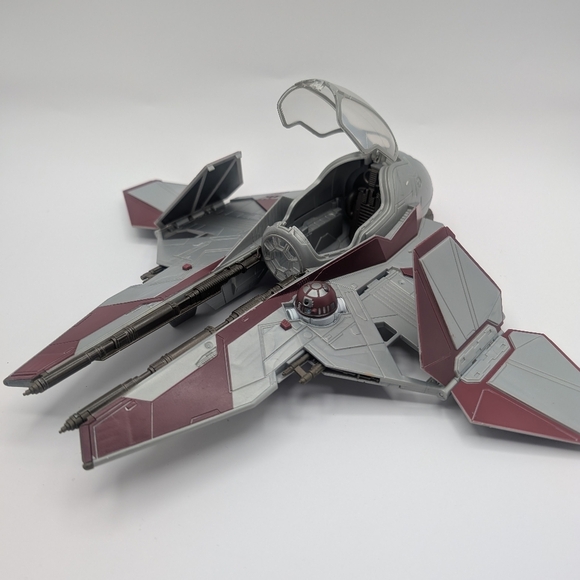 Star Wars Obiwan Kenobi Red Jedi Starfighter With Fold Out Wings 2012 - Picture 3 of 11